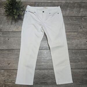 J. Jill Denim Authentic Fit Slim Ankle White Jeans, Size 10P